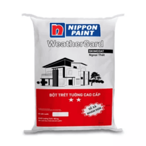 NIPPON WEATHERGARD SKIMCOAT 40kg: Bột trét ngoại thất giúp vá vết nứt nhỏ, làm láng mịn bề mặt trước khi sơn