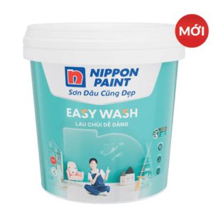 Sơn nội thất Nippon Easy Wash 5L & 15L: dễ lau chùi vượt trội, màng sơn mịn, an toàn cho không gian sống hiện đại