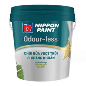 Sơn nội thất Nippon Odour-less Chùi Rửa Vượt Trội & Kháng Khuẩn: ít bám bẩn, lau sạch dễ, bền màu và gần như không mùi