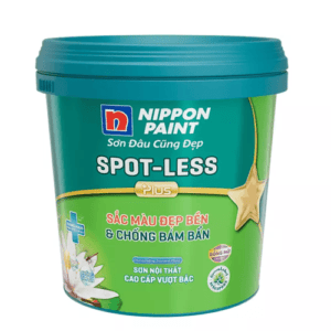 Sơn nội thất Nippon Spot-less Plus 1L – 5L – 15L: chống bám bẩn, dễ chùi rửa, công nghệ Ion bạc kháng khuẩn – chống virus