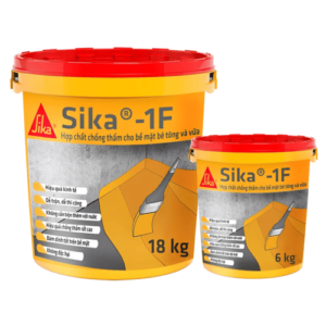 Sika®-1 F HỢP CHẤT CHỐNG THẤM ĐÓNG GÓI SẴN DÙNG CHỐNG THẤM CHO BỀ MẶT BÊ TÔNG VÀ VỮA, thùng 6kg, 18kg