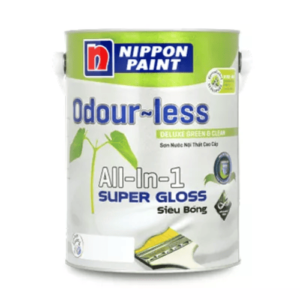 Sơn nội thất Nippon Paint Odour-less All-in-1 Siêu Bóng 1L – 5L – 18L: bề mặt bóng sang trọng, bền đẹp cho công trình hiện đại
