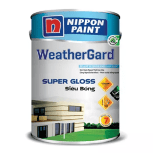 Sơn ngoại thất Nippon WeatherGard Siêu Bóng (1L, 5L, 18L): Sáng bóng sang trọng, chống thấm và bền màu cho tường ngoài trời